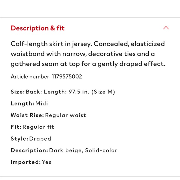 H&M stretchy maxi skirt - Picture 5 of 5